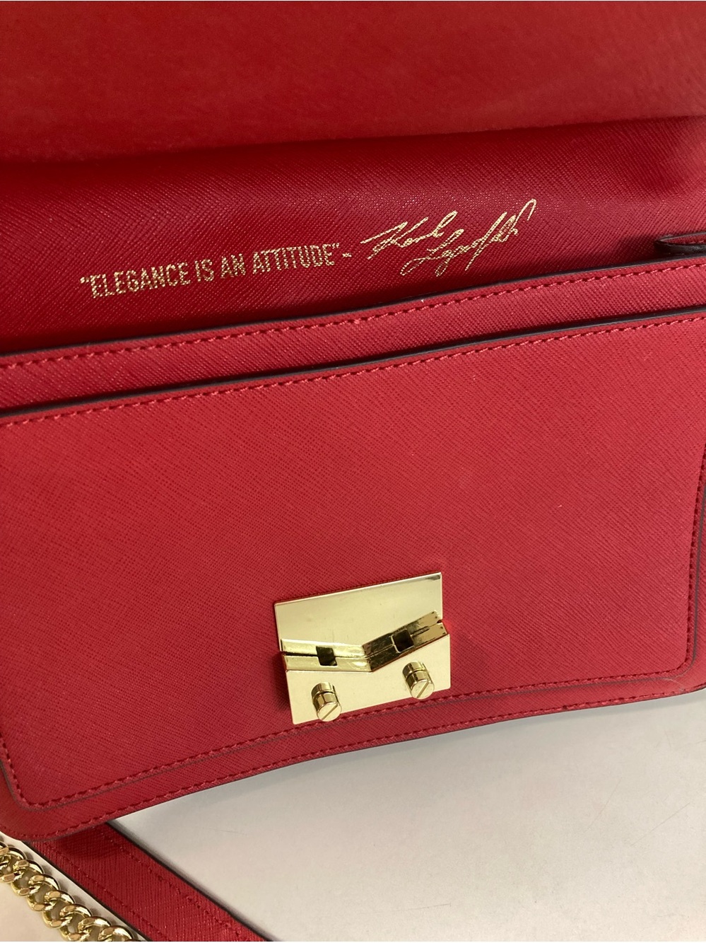 Karl Lagerfeld Red Envelope Purse - Picture 4 of 11